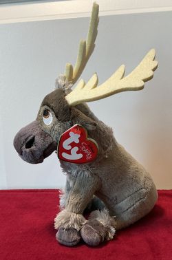 Disney Frozen. Plush Sparkle Sven Reindeer Ty Beanie Baby w/Tags Disney Sparkle