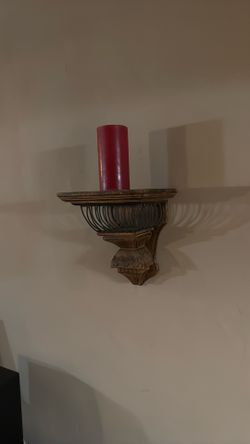 Candle holder With candle set of two