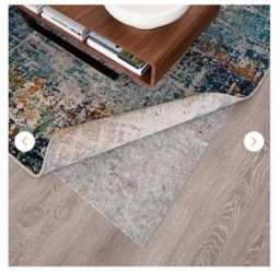Grey Rug Pad 5 ft. 4 in. x 8 ft. 4 in. Rectangle Interior Dual Surface .22 in. Thickness Rug Pad