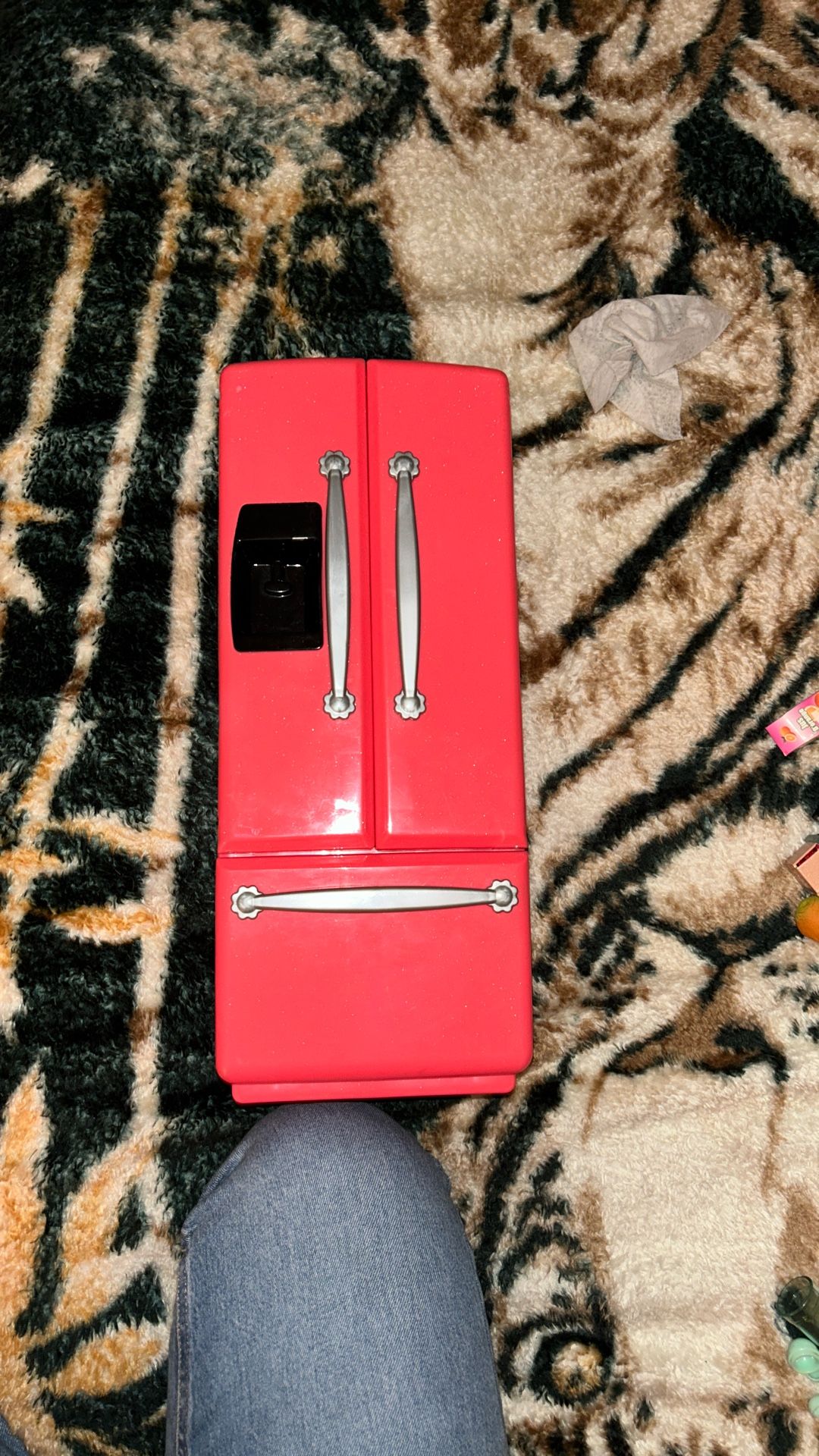 Mini Fridge for Our generation dolls/ American girl dolls. Including some extras