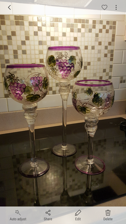 Glass candle holders
