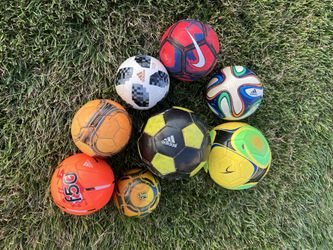 Lot of Soccer Balls Sizes 1-3