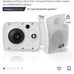 $120 New In Box Indoor/outdoor Speakers - Bluetooth