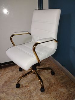 Flash Furniture White & Gold Executive Office Chair – Excellent Condition