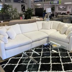 4 Pcs Cloud Comfy Plush Reverseble Sectional Sofa Couch Hobson 