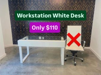 Workstation White Desk (1 Available)
