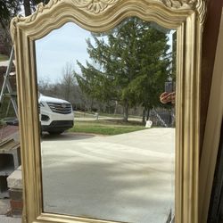Very gorgeous Antique wood  Beveled mirror