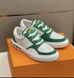 White And Green Men Sneakers Size 44,42 Available 