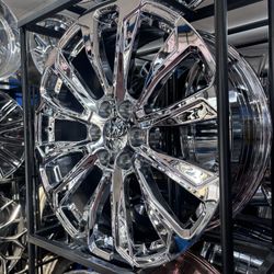 22s Chrome Reps With Tires 6lug 