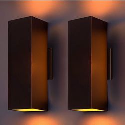 wowlite Modern Up Down Wall Lights Outdoor Dusk to Dawn Photocell Sensor,