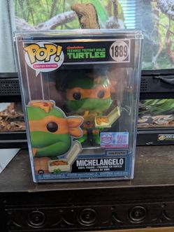 Funko Pop! 1889 Michelangelo TMNT LE 1200 with Pop! Protector
