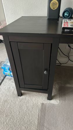 Authentic IKEA HEMNES Solid Wood Desk – Black-Brown
