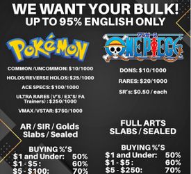 Pokemon & One Piece Bulk Buying