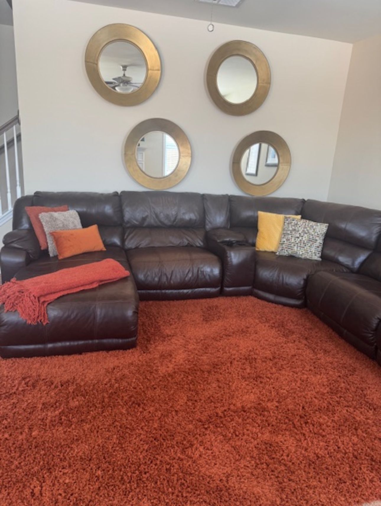 Large Brown Sectional