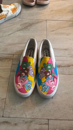 Custom Carebear slip on shoes