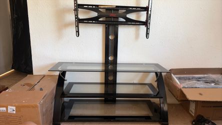 shelves Zline tv with three s shelves