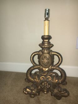 Bronze andiron turned into a lamp