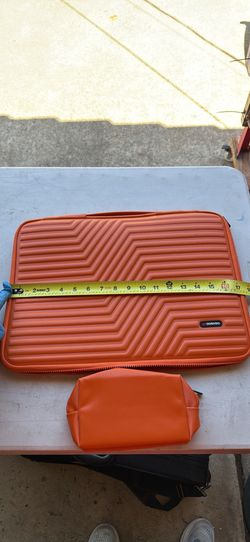 Orange DOMISO laptop sleeve and pouch 17” or