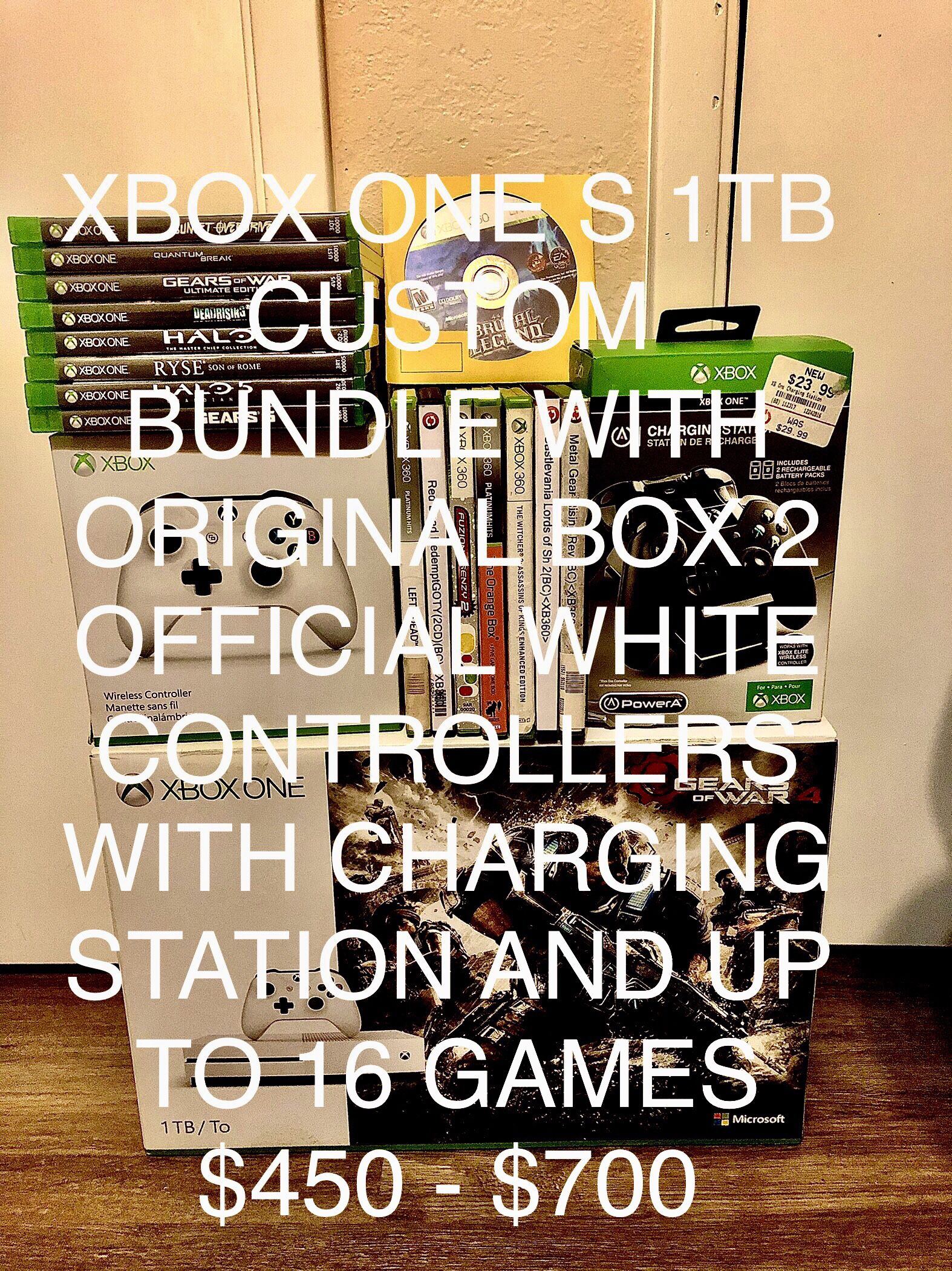 Microsoft Xbox One S 1TB Custom Bundle $450-$700