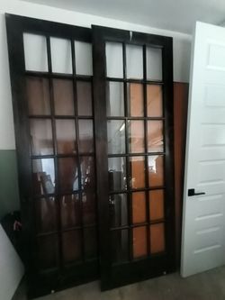 32x96 solid wood doors no frame only doors $200 each
