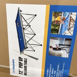 72" POP UP BILLIARD TABLE