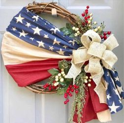 Patriotic Door Wreath Summer