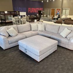Big Deep Modular Grey Sectional