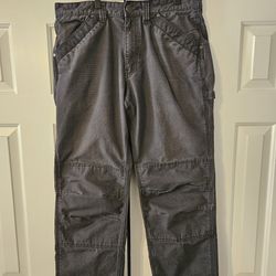 Ridgecut Toughwear Men's Gray Cotton Nylon Rip Stop Double Knee Pants 36x32