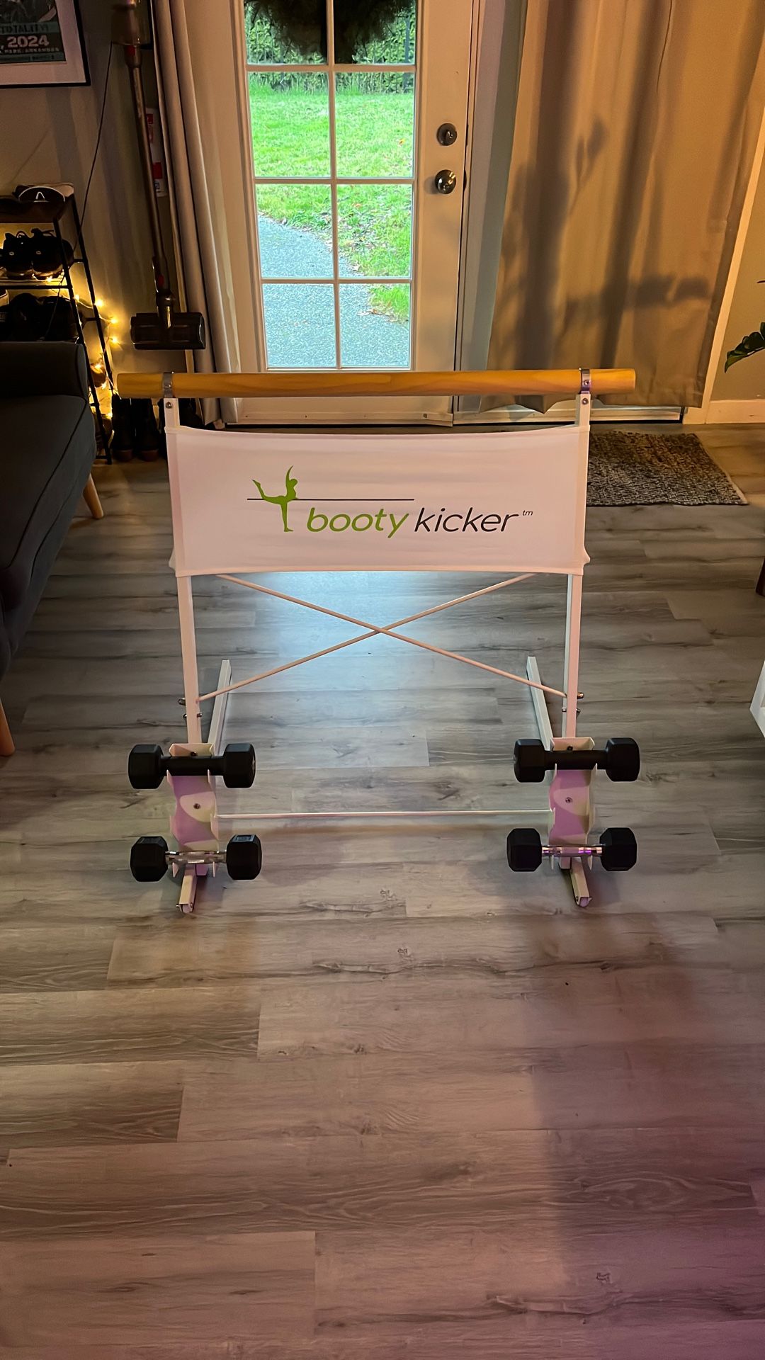 Exercise Equipment, Free, Standing Bar Designed For Pushing And Pulling Exercises Holds Weights Booty Kicker Ballet Bar