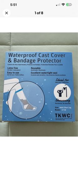 Waterproof Cast Cover & Bandage Protector New In Package Reusable TKWC Inc
