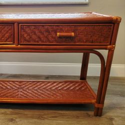 Vintage Bamboo Console