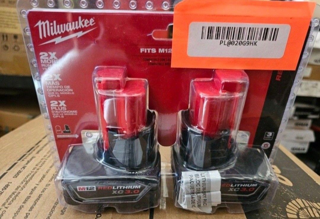 Milwaukee M12 XC 3.0 AH Battery Pack (2-Pack)