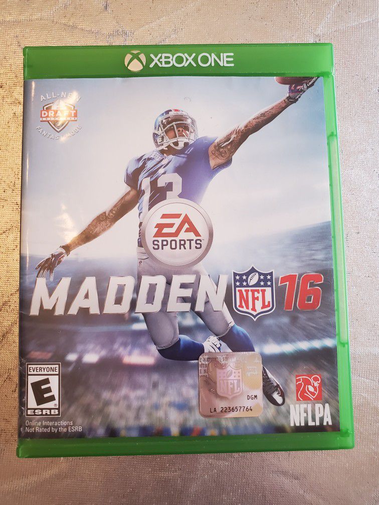 Xbox One video game Madden 16 NFL football 