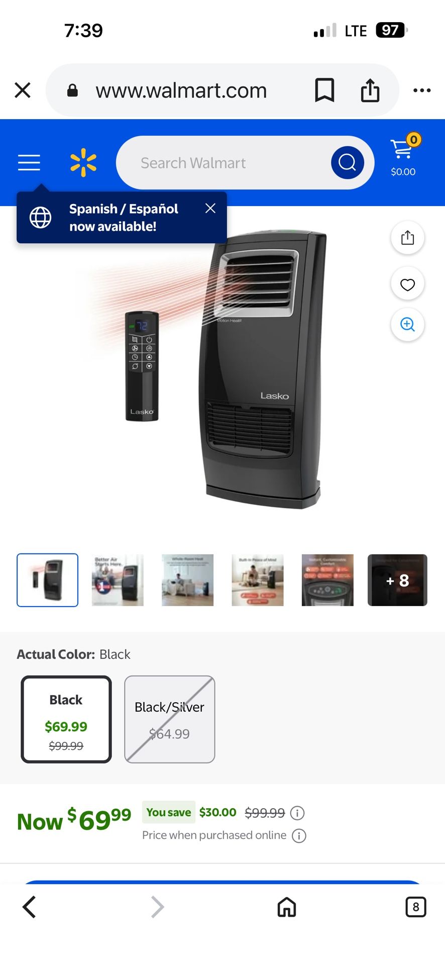 Lasko Floor Heater