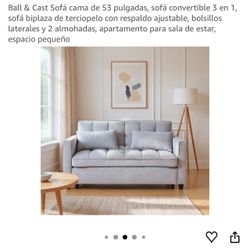 Sofá cama color negro y gris