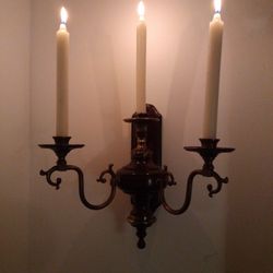 Antique Candle Holder Solid Wood