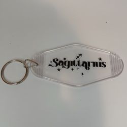 Hotel Key Zodiac Sign Keychain