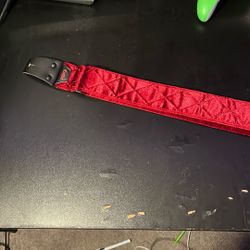 Coffin Guitar Strap Red