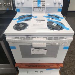 30 in. 4 Burner Element Free-Standing Electric Range in White