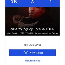YOUNGBOY ticket For Sale 