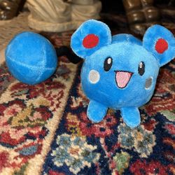 2004 Pokemon Advanced Azurill Bean Bag Plush From Hasbro 