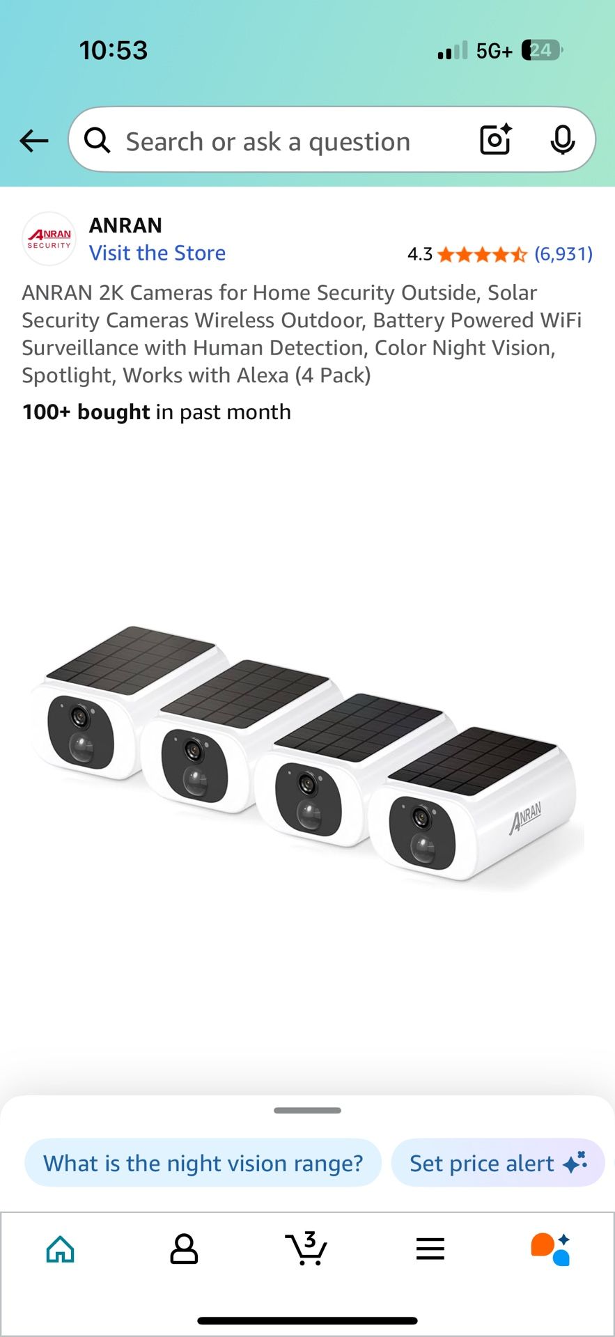 π₯ ANRAN 2K Security Cameras (4 Pack)