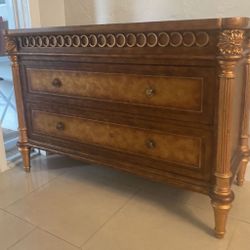 MidCentury Elegant Wood / Gold Sideboard / Dresser