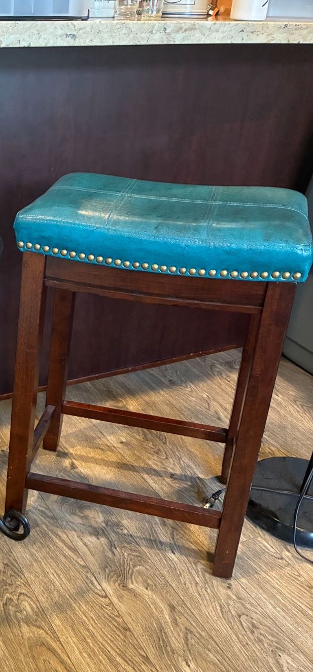 Single Blue Bar Stool