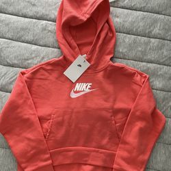 Nike Hoodie, New W/Tags, Pink, Girls Small