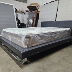 Queen bed and mattress