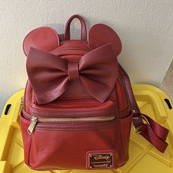 Red Minnie Ears Loungefly Backpack