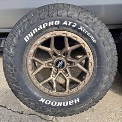 RockTrix 17x9 Bronze Wheels + Hankook Dynapro AT2 Xtreme Tires (Set of 4)