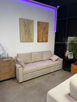 Crate & Barrel Inspired Sleeper Sofa | Pull-Out | Beige