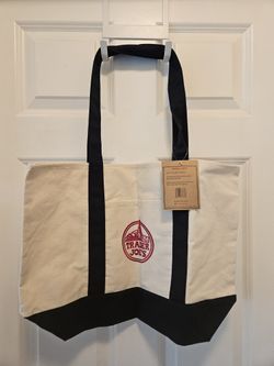 Original Trader Joe's Navy Blue Canvas Bag